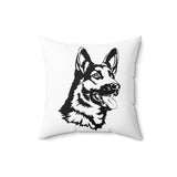 German Shepherd Spun Polyester Square Pillow, 4 Sizes, 100% Polyester, FREE Shipping, Made in USA!!