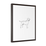 Labrador Retriever Vertical Framed Premium Gallery Wrap Canvas