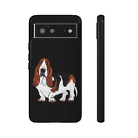 Basset Hound Tough Cases, 33 Sizes, Google, Samsung, iPhone, Matte or Glossy, Impact Resistant, Dual Layer Case, FREE Shipping, Made in USA!!