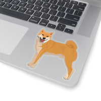 Shiba Inu Kiss-Cut Stickers, Vinyl, 4 Sizes, White or Transparent, Indoor Use, Not Waterproof, Made in USA, FREE Shipping!!