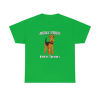 Airedale Terrier Unisex Heavy Cotton Tee, S - 5XL, 14 Colors, Light Fabric, FREE Shipping, Made in USA!!