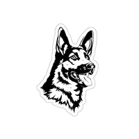 German Shepherd Die-Cut Stickers,  Water Resistant Vinyl, 5 Sizes, Matte Finish, Indoor/Outdoor, FREE Shipping, Made in USA!!