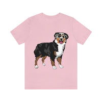 Australian Shepherd Unisex Jersey Short Sleeve Tee, XS-3XL, 14 Colors, Soft Cotton, Light Fabric, FREE Shipping, Made in USA!!