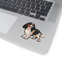 Tricolor Cavalier King Charles Spaniel Kiss-Cut Stickers