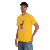 Airedale Terrier Unisex Heavy Cotton Tee, S - 5XL, 14 Colors, Light Fabric, FREE Shipping, Made in USA!!