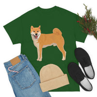 Shiba Inu Unisex Heavy Cotton Tee, Cotton, Medium Fabric, S - 5XL, 12 Colors, FREE Shipping, Made in USA!!