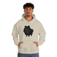 Black Pomeranian Unisex Heavy Blend™ Hooded Sweatshirt, S - 3XL, 6 Colors, Cotton/Polyester, FREE Shipping, Made in USA!!