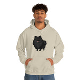 Black Pomeranian Unisex Heavy Blend™ Hooded Sweatshirt, S - 3XL, 6 Colors, Cotton/Polyester, FREE Shipping, Made in USA!!