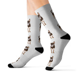 Chihuahua Sublimation Socks, Polyester & Spandex, 3 Sizes, FREE Shipping, Made in the USA!!