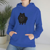 Black Pomeranian Unisex Heavy Blend™ Hooded Sweatshirt, S - 3XL, 6 Colors, Cotton/Polyester, FREE Shipping, Made in USA!!