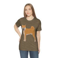 Shiba Inu Unisex Jersey Short Sleeve Tee, S - 3XL, 16 Colors, 100% Cotton, Light Fabric, FREE Shipping, Made in USA!!