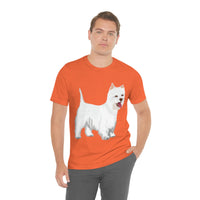 West Highland White Terrier Unisex Jersey Short Sleeve Tee, S - 3XL, Cotton, Light Fabric, FREE Shipping, Made in USA!!