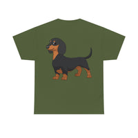 Dachshund Unisex Heavy Cotton Tee, S - 5XL, 12 Colors, Light Fabric, FREE Shipping, Made in USA!!