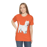 West Highland White Terrier Unisex Jersey Short Sleeve Tee, S - 3XL, Cotton, Light Fabric, FREE Shipping, Made in USA!!
