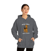 Airedale Terrier Unisex Heavy Blend Hooded Sweatshirt, S - 5XL, 12 Colors, Cotton/Polyester, FREE Shipping, Made in USA!!