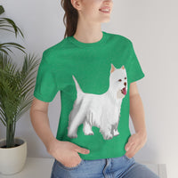 West Highland White Terrier Unisex Jersey Short Sleeve Tee, S - 3XL, Cotton, Light Fabric, FREE Shipping, Made in USA!!