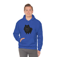 Black Pomeranian Unisex Heavy Blend™ Hooded Sweatshirt, S - 3XL, 6 Colors, Cotton/Polyester, FREE Shipping, Made in USA!!