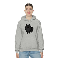 Black Pomeranian Unisex Heavy Blend™ Hooded Sweatshirt, S - 3XL, 6 Colors, Cotton/Polyester, FREE Shipping, Made in USA!!