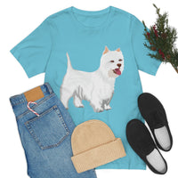 West Highland White Terrier Unisex Jersey Short Sleeve Tee, S - 3XL, Cotton, Light Fabric, FREE Shipping, Made in USA!!
