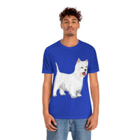 West Highland White Terrier Unisex Jersey Short Sleeve Tee, S - 3XL, Cotton, Light Fabric, FREE Shipping, Made in USA!!