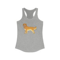 Golden Retriever Women's Ideal Racerback Tank, S - 2XL, Slim Fit, Soft Cotton/Polyester, Extra Light Fabric, FREE Shipping, Made in USA!!