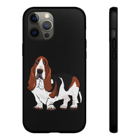 Basset Hound Tough Cases, 33 Sizes, Google, Samsung, iPhone, Matte or Glossy, Impact Resistant, Dual Layer Case, FREE Shipping, Made in USA!!