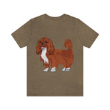 Ruby Cavalier King Charles Spaniel Unisex Jersey Short Sleeve Tee, 14 Colors, 100% Cotton, XS - 3XL, FREE Shipping, Made in USA!!