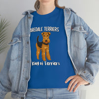 Airedale Terrier Unisex Heavy Cotton Tee, S - 5XL, 14 Colors, Light Fabric, FREE Shipping, Made in USA!!