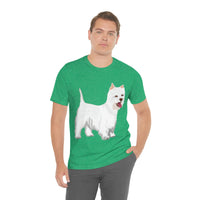 West Highland White Terrier Unisex Jersey Short Sleeve Tee, S - 3XL, Cotton, Light Fabric, FREE Shipping, Made in USA!!