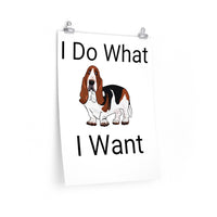 Basset Hound Premium Matte vertical posters, 7 Sizes, Custom, FREE Shipping, Made in USA!!