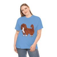 Ruby Cavalier King Charles Spaniel Unisex Heavy Cotton Tee, 12 Colors, S - 5XL, 100% Cotton, FREE Shipping, Made in USA!!