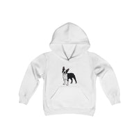 Boston Terrier Youth Heavy Blend Hooded Sweatshirt
