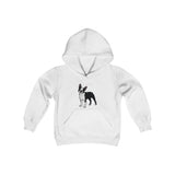 Boston Terrier Youth Heavy Blend Hooded Sweatshirt