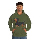 Dachshund Unisex Heavy Blend™ Hooded Sweatshirt, S - 5XL, 13 Colors, Cotton/Polyester, FREE Shipping, Made in USA!!