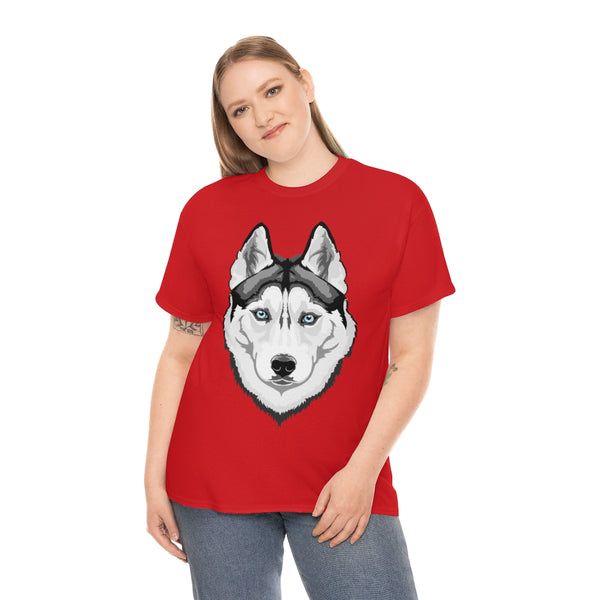 Siberian Husky Unisex Heavy Cotton Tee, S - 5XL, 12 Colors, Light Fabric, FREE Shipping, Made in USA!!