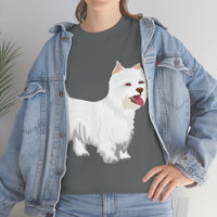 West Highland White Terrier Unisex Heavy Cotton Tee, S - 5XL, Cotton, FREE Shipping, Made in USA!!