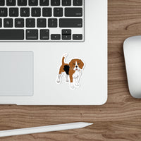 Beagle Die-Cut Stickers, Water Resistant Vinyl, 5 Sizes, Matte Finish, Indoory/Outdoor, FREE Shipping, Made in USA!!