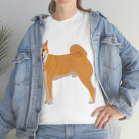 Shiba Inu Unisex Heavy Cotton Tee, Cotton, Medium Fabric, S - 5XL, 12 Colors, FREE Shipping, Made in USA!!