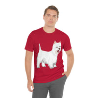 West Highland White Terrier Unisex Jersey Short Sleeve Tee, S - 3XL, Cotton, Light Fabric, FREE Shipping, Made in USA!!