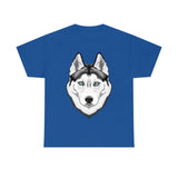 Siberian Husky Unisex Heavy Cotton Tee, S - 5XL, 12 Colors, Light Fabric, FREE Shipping, Made in USA!!