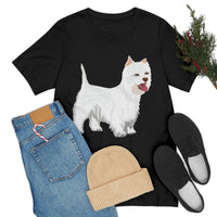 West Highland White Terrier Unisex Jersey Short Sleeve Tee, S - 3XL, Cotton, Light Fabric, FREE Shipping, Made in USA!!