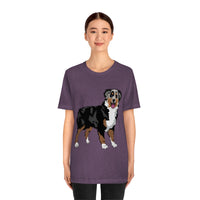 Australian Shepherd Unisex Jersey Short Sleeve Tee, XS-3XL, 14 Colors, Soft Cotton, Light Fabric, FREE Shipping, Made in USA!!