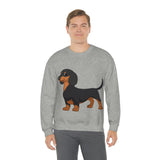 Dachshund Unisex Heavy Blend™ Crewneck Sweatshirt, S - 2XL, 14 Colors, Cotton/Polyester, Medium Fabric, FREE Shipping, Made in USA!!