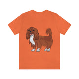 Ruby Cavalier King Charles Spaniel Unisex Jersey Short Sleeve Tee, 14 Colors, 100% Cotton, XS - 3XL, FREE Shipping, Made in USA!!