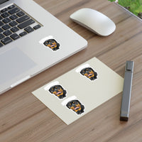 Rottweiler Sticker Sheets, 2 Image Sizes, 3 Image Surfaces, Water Resistant Vinyl, FREE Shipping, Made in USA!!