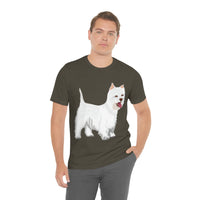 West Highland White Terrier Unisex Jersey Short Sleeve Tee, S - 3XL, Cotton, Light Fabric, FREE Shipping, Made in USA!!