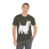 West Highland White Terrier Unisex Jersey Short Sleeve Tee, S - 3XL, Cotton, Light Fabric, FREE Shipping, Made in USA!!