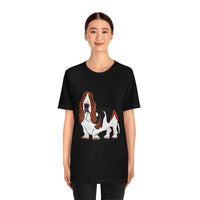 Basset Hound Unisex Jersey Short Sleeve Tee, XS - 3XL, 14 Colors, FREE Shipping, Made in USA!!