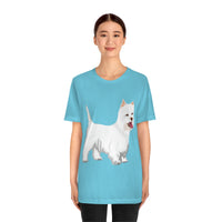 West Highland White Terrier Unisex Jersey Short Sleeve Tee, S - 3XL, Cotton, Light Fabric, FREE Shipping, Made in USA!!