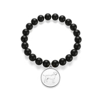 Labrador Retriever Matte Onyx Bracelet